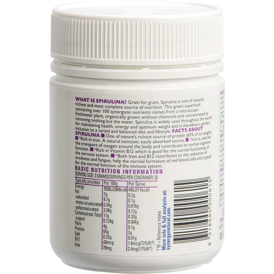 Synergy Natural- Spirulina Powder-100g