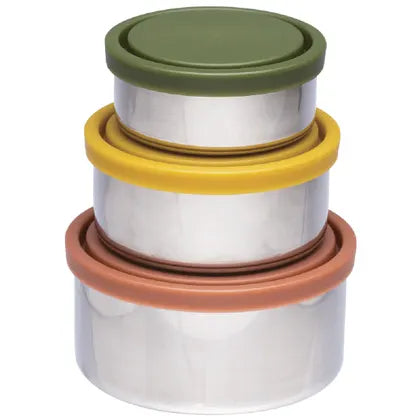 Ever Eco- Stainless Steel Round Nesting Containers Autumn-3pk