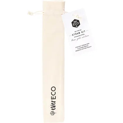 Ever Eco- Stainless Steel Straw Kit Straight Rose Gold