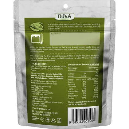 DJ&A- Sugar Snap Pea Crisps-10x30g