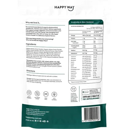 Happy Way- Super Greens Powder Tropical-200g