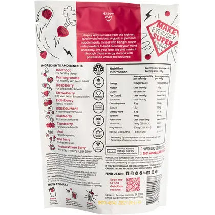 Happy Way- Super Reds Powder Raspberry-200g