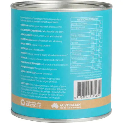 Eden Healthfoods- Superfood Certified Organic Greens Powder-150g