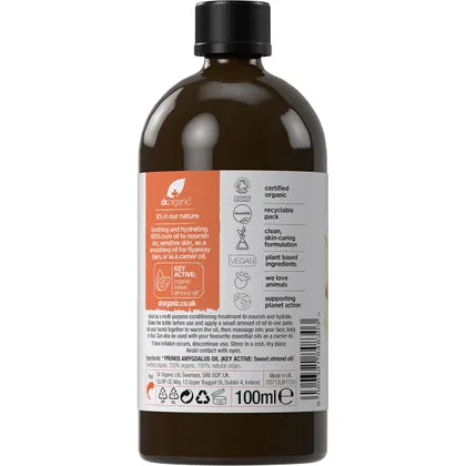 Dr. Organic- Sweet Almond Oil 100% Pure-100ml