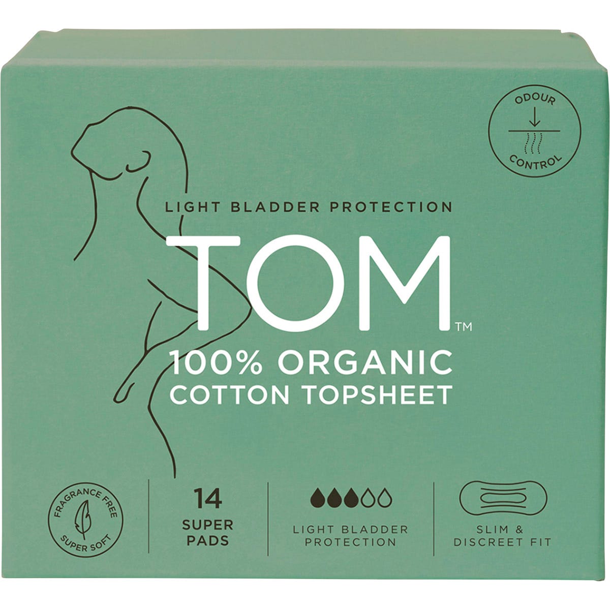 TOM Organic- Pads Light Bladder Protection Super-4x14pk