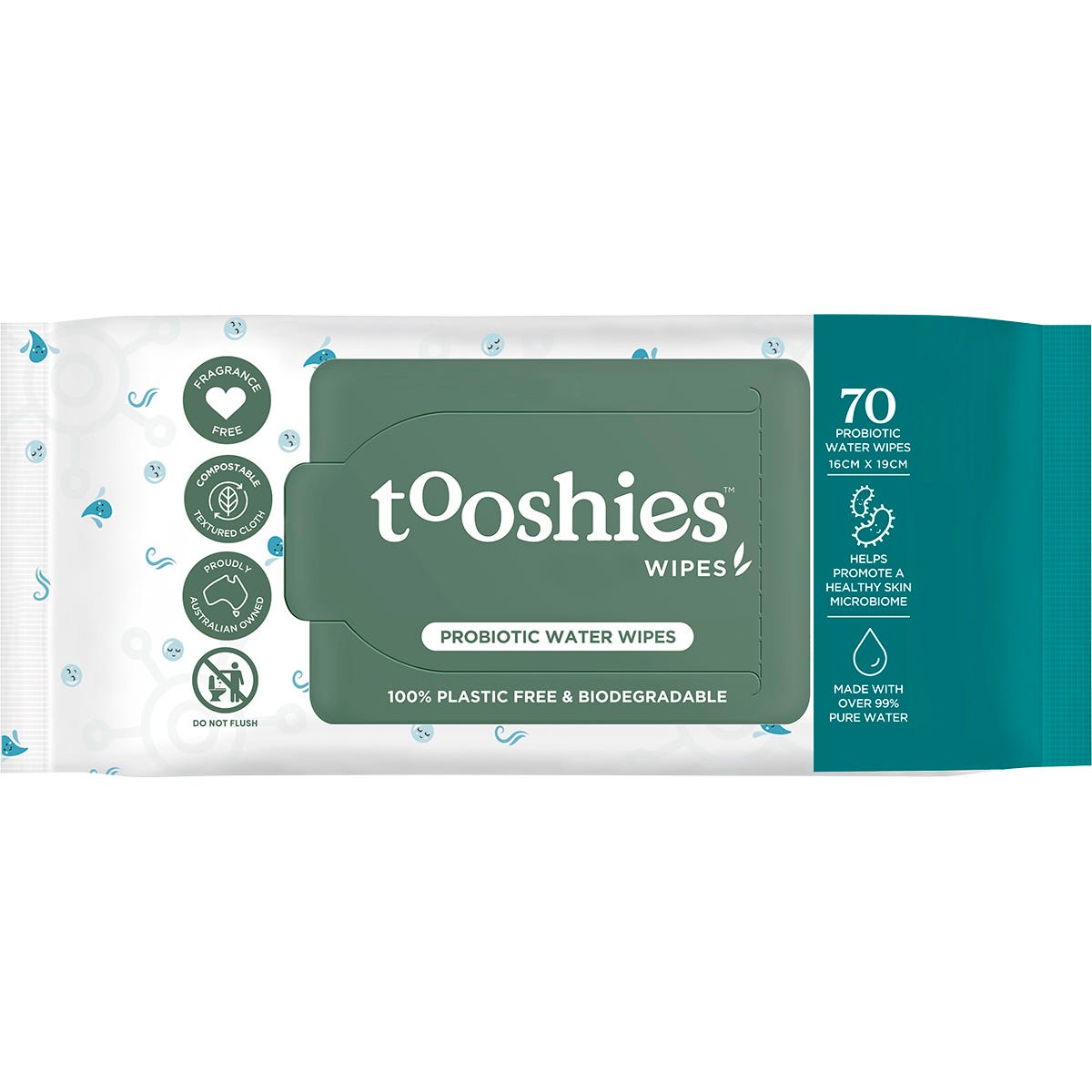 Tooshies- Probiotic Water Wipes-70pk