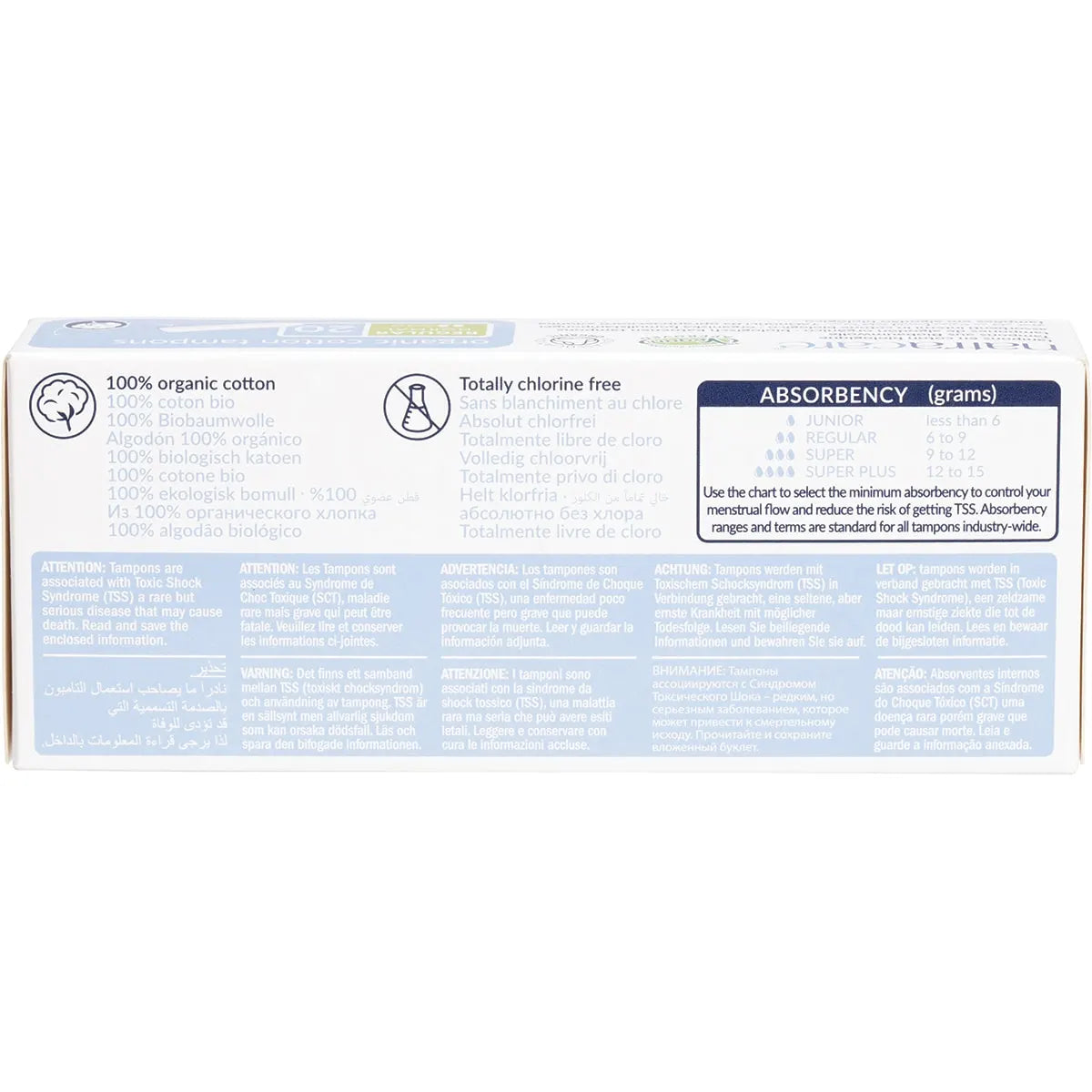 Natracare- Tampons (Non-Applicator) Regular-20pk