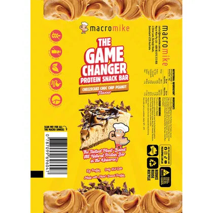 MACRO MIKE- The Game Changer Protein Bar Cheezecake Choc Peanut-12x45g