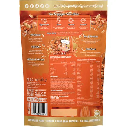 MACRO MIKE- The Macro Shake Meal Replacement Salted Caramel Peanut-560g