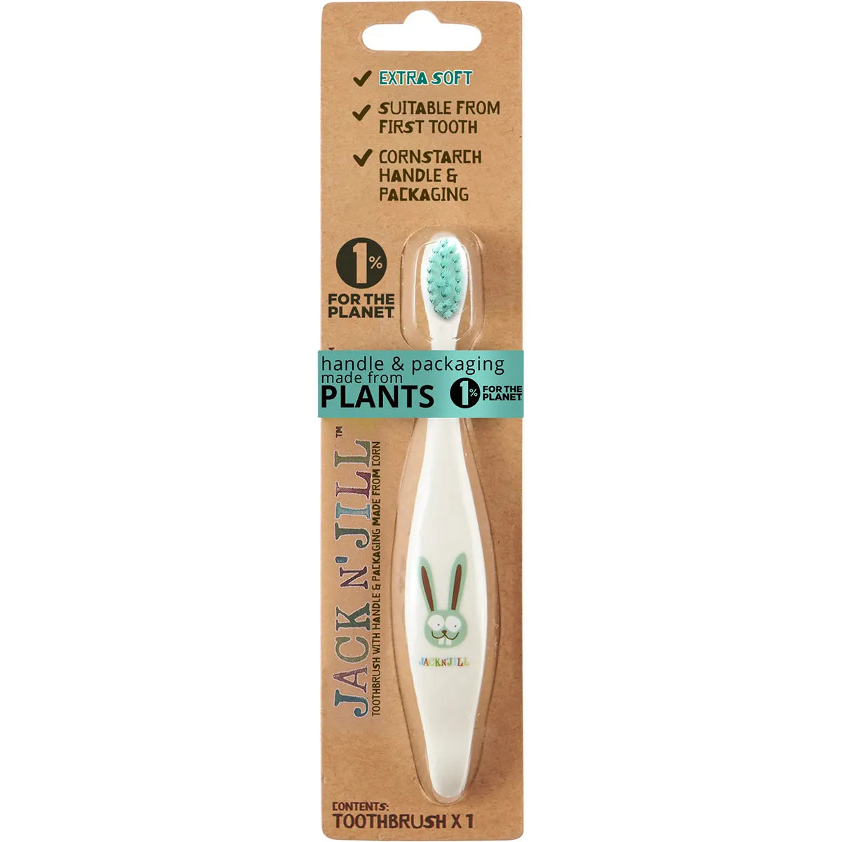 Jack N' Jill- Toothbrush Children Bunny Biodegradable-x8
