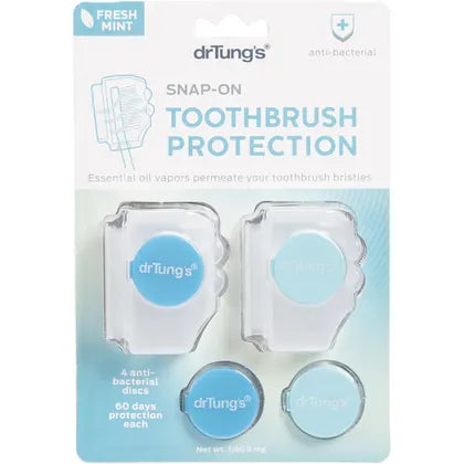 Dr Tung's- Toothbrush Protection with 2 Refills (Colour May Vary)-2pk