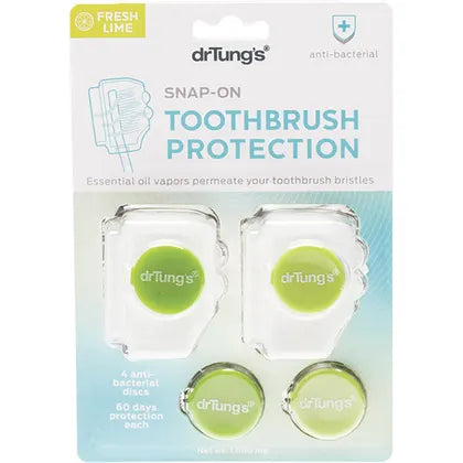 Dr Tung's- Toothbrush Protection with 2 Refills (Colour May Vary)-2pk