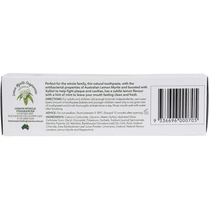 Lemon Myrtle Fragrances- Toothpaste Fluoride Free-150g