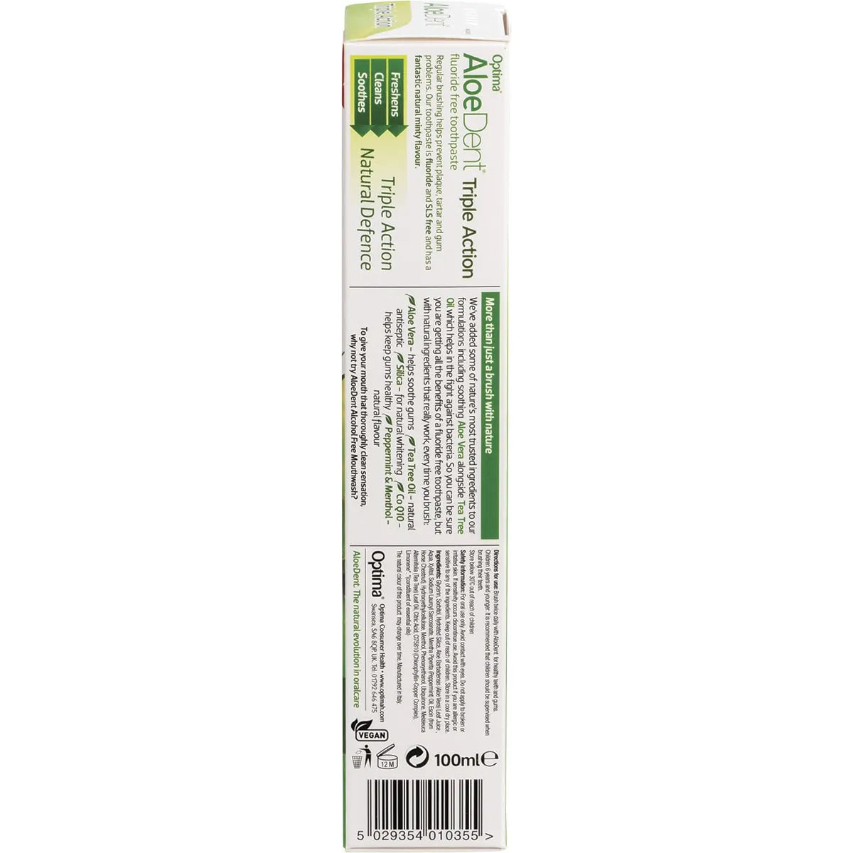 Aloe Dent- Toothpaste Fluoride Free Triple Action-100ml