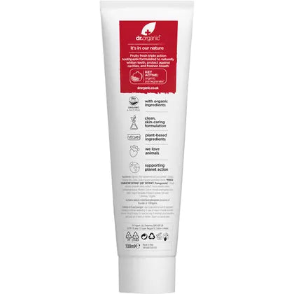 Dr. Organic- Toothpaste Whitening Organic Pomegranate-100ml