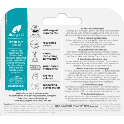 Dr. Organic- Treatment Gel Skin Clear -10ml