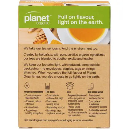 Planet Organic- Turmeric Ginger Herbal Tea Bags-25pk