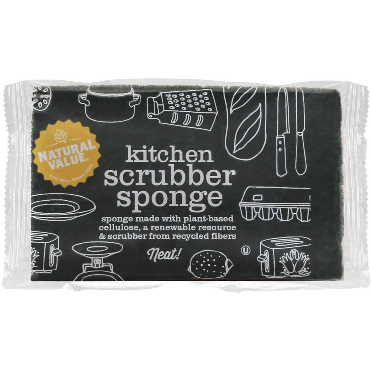 Natural Value- Kitchen Scrubber Sponge