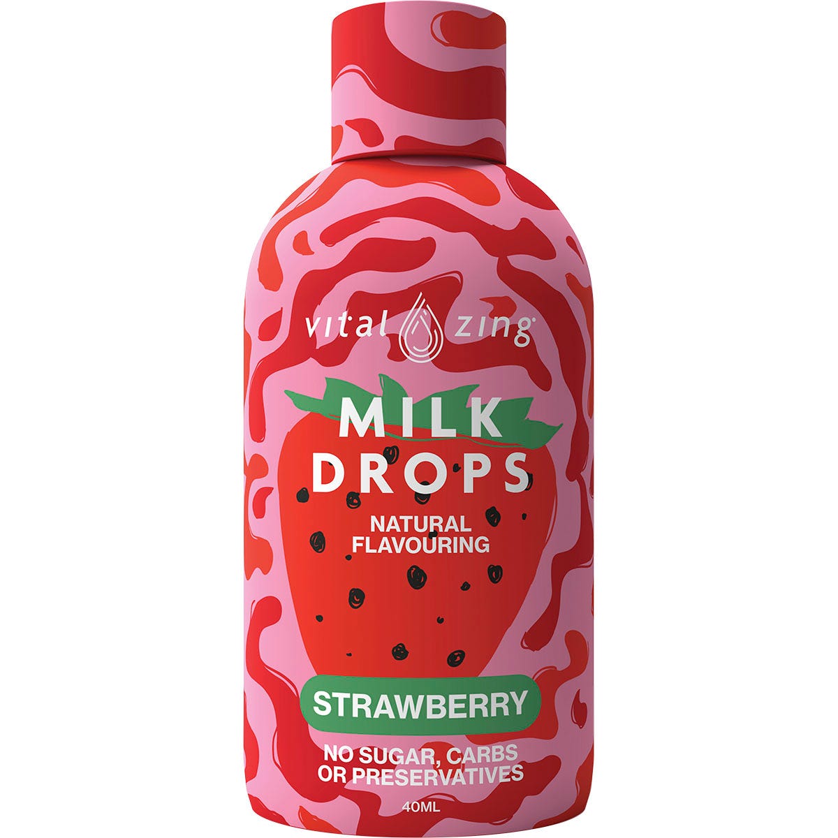 Vital Zing- Milk Drops Strawberry-40ml