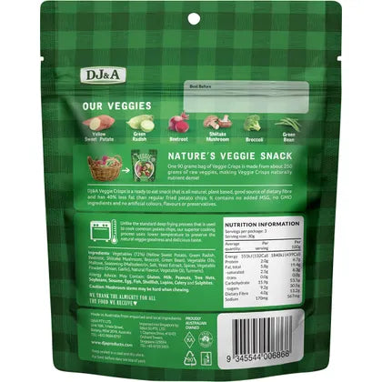 DJ&A- Veggie Crisps Original-9x90g