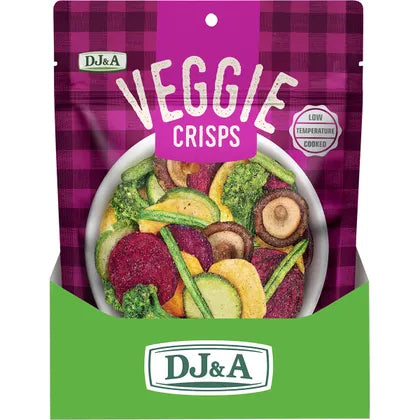 DJ&A- Veggie Crisps Sea Salt & Vinegar-9x90g
