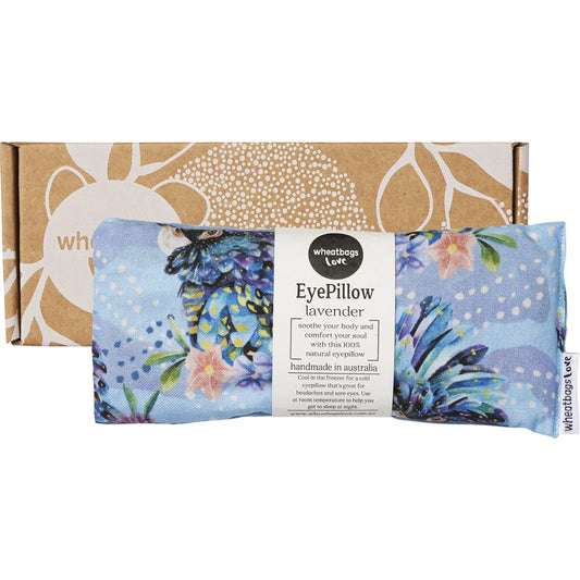 Wheatbags Love- Eyepillow Blue Cockatoo Lavender Scented