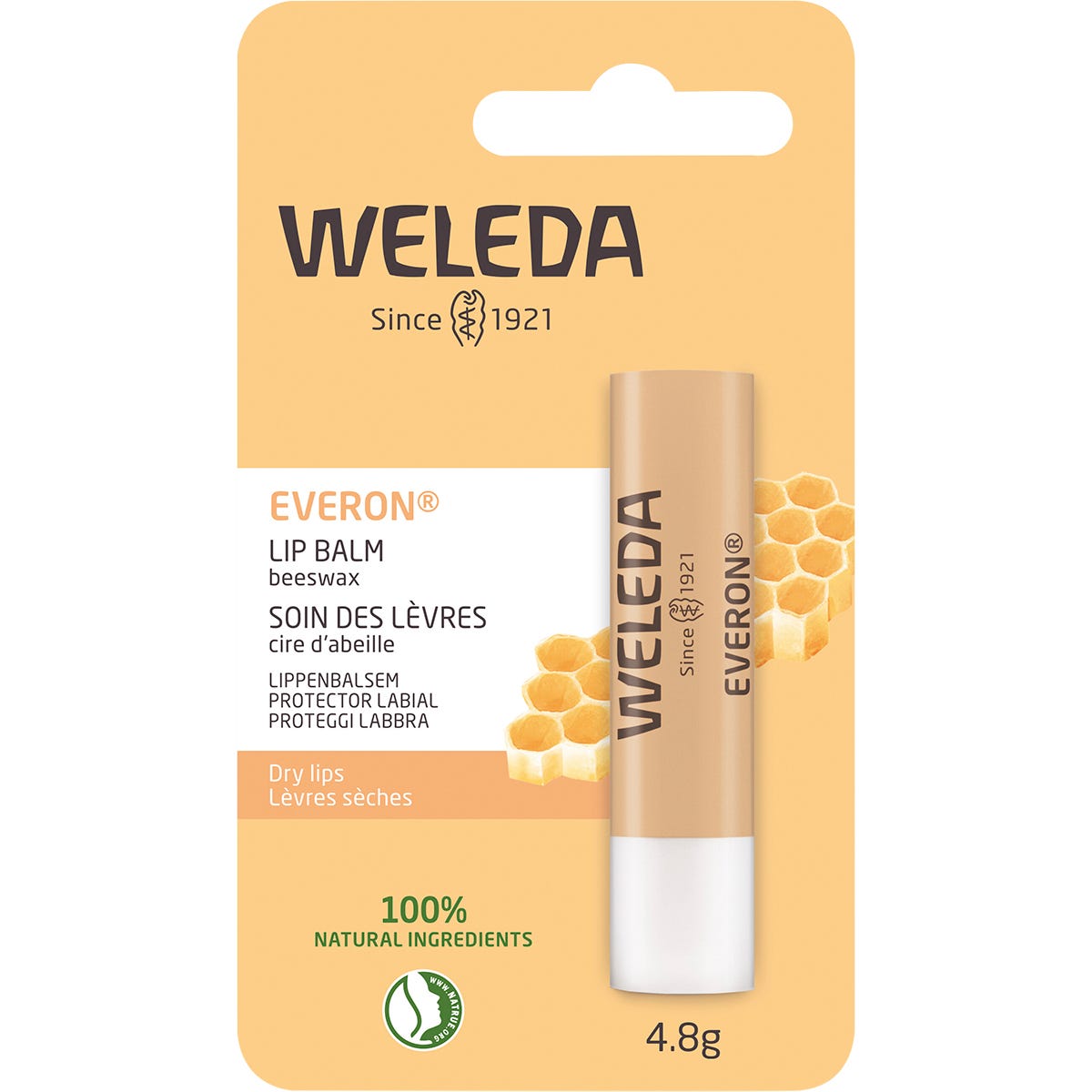 Weleda- Everon Lip Balm Beeswax-4.8g