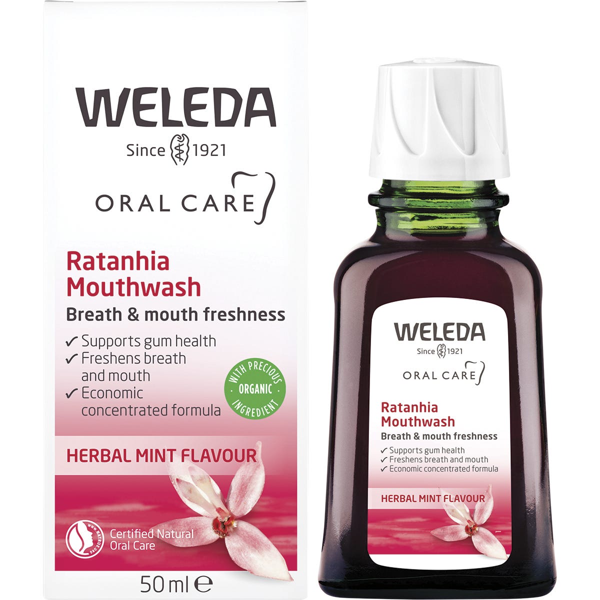 Weleda- Mouthwash Ratanhia Herbal Mint Flavour-50ml
