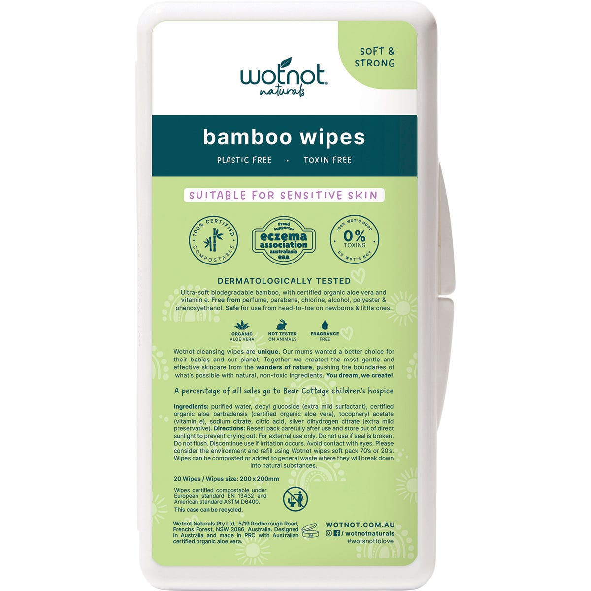 Wotnot- Natural Baby Wipes with Case-20pk