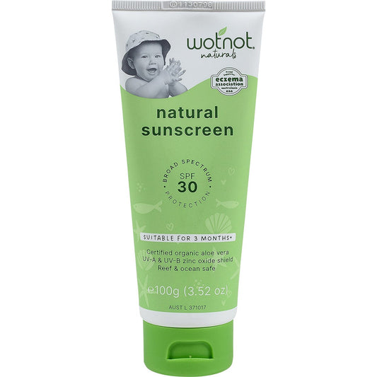 Wotnot- Natural Sunscreen SPF 30 Suitable For 3 Months+-100g