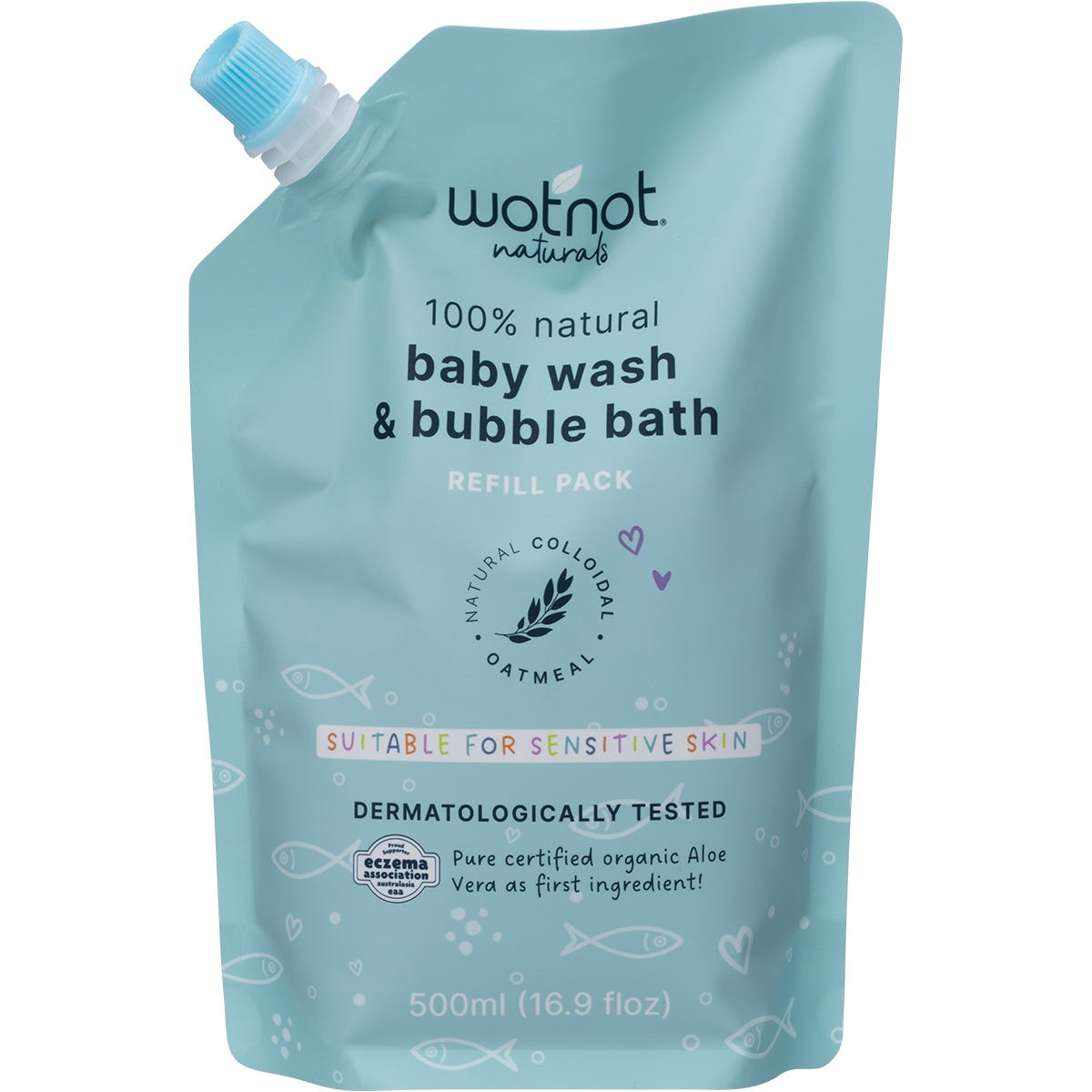 Wotnot- Baby Wash & Bubble Bath Refill Pack For Sensitive Skin-500ml