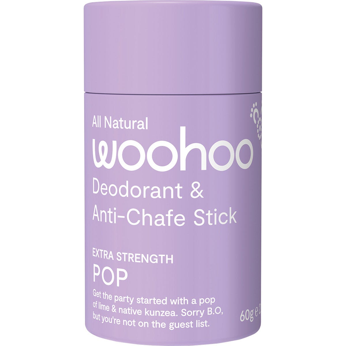 Woohoo Body- Deodorant Stick Pop Extra Strength-60g