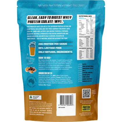 Protein Supplies Australia- WPI Whey Protein Isolate Choc Peanut Butter-1kg