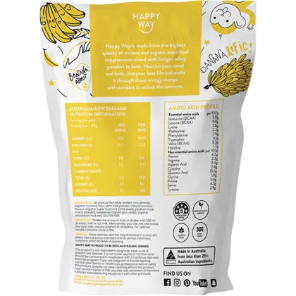 Happy Way- Whey Protein Powder Banana-6x60g