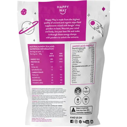 Happy Way- Whey Protein Powder Berry-6x60g