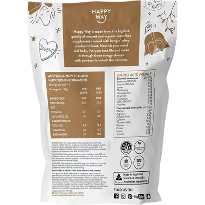 Happy Way- Whey Protein Powder Coffee-6x60g