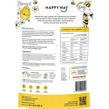 Happy Way- Whey Protein Powder Manuka Honey-500g