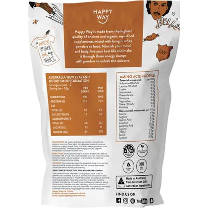 Happy Way- Whey Protein Powder Salted Caramel-6x60g