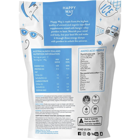 Happy Way- Whey Protein Powder Vanilla-6x60g