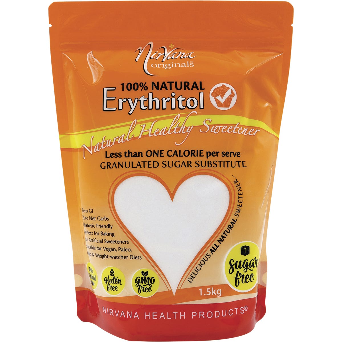 Nirvana Originals- Erythritol 100% Natural-1.5kg