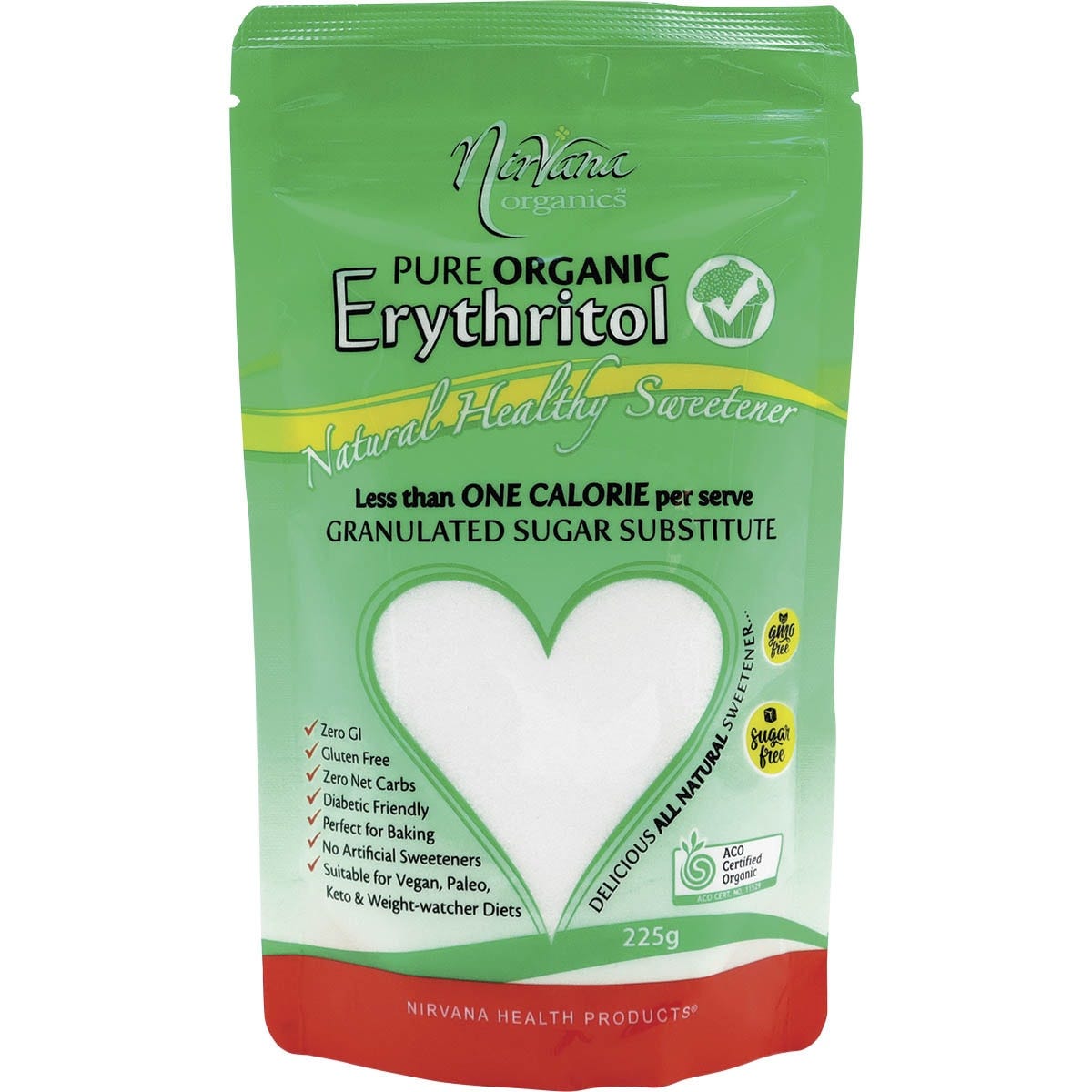 Nirvana Organics- Erythritol Pure Organic-225g