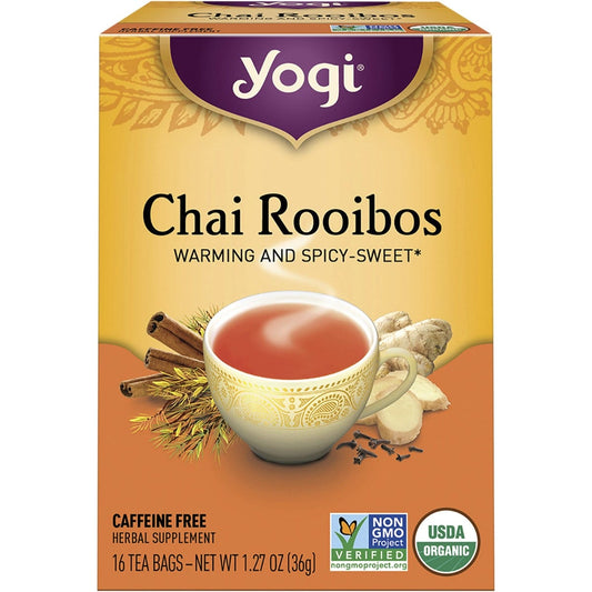 Yogi Tea- Herbal Tea Bags Chai Rooibos-16pk