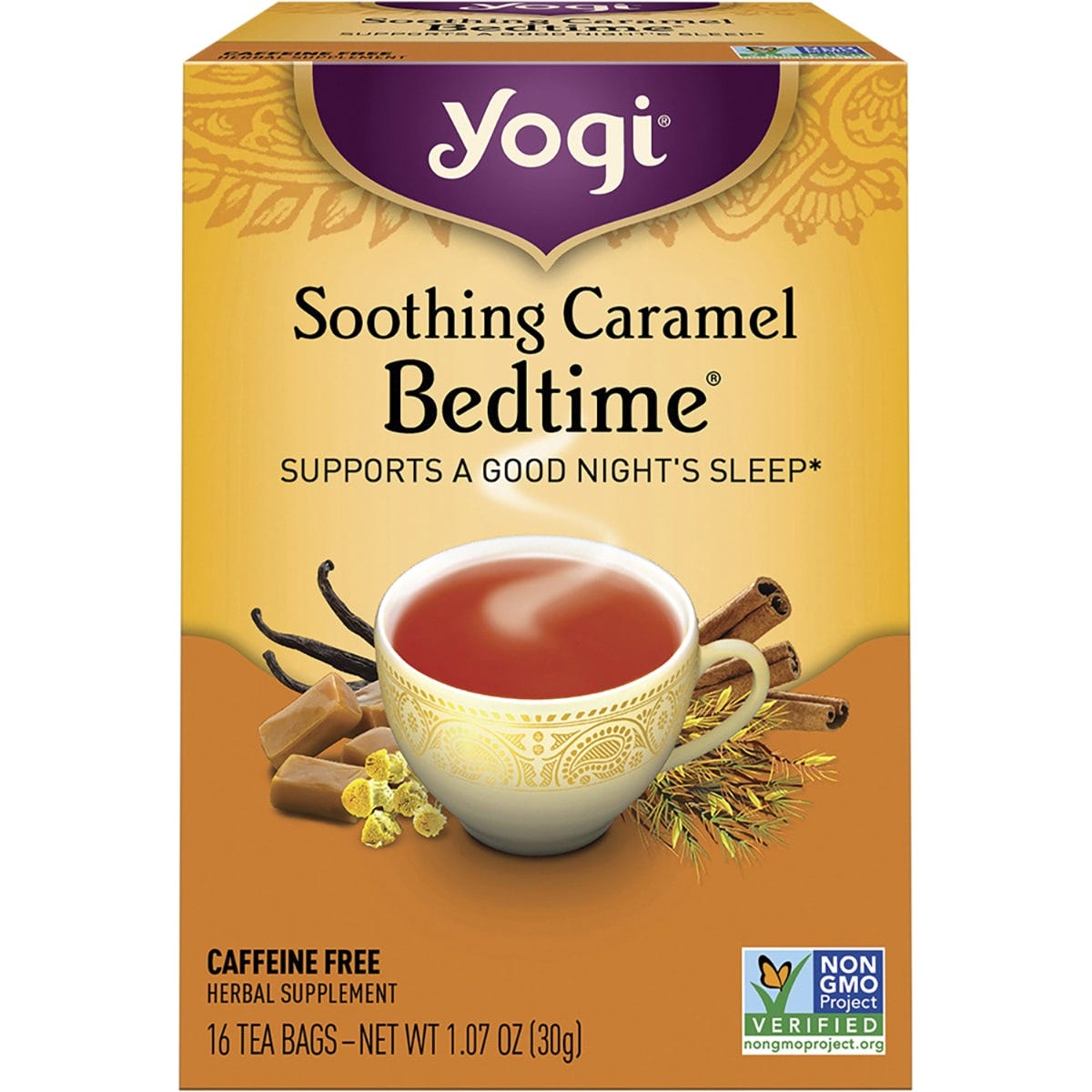 Yogi Tea- Herbal Tea Bags Soothing Caramel Bedtime-16pk