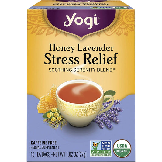 Yogi Tea- Herbal Tea Bags Honey Lavender Stress Relief-16pk