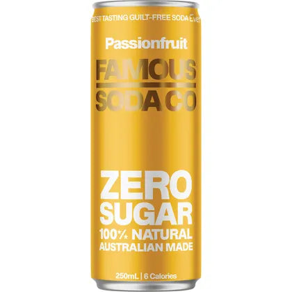 Famous- Zero Sugar Soda Passionfruit-4x250ml