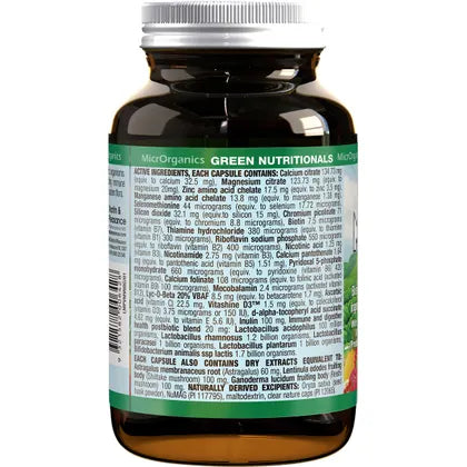 Green Nutritionals- 100% Vegan Multivitamin Capsules-60 Caps