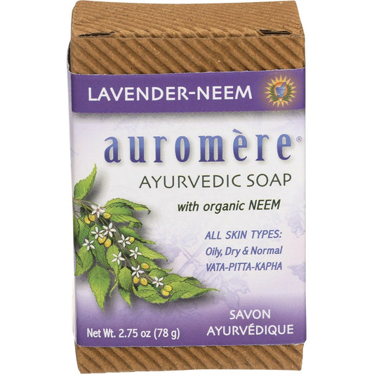 Auromere- Neem Soap Ayurvedic Lavender Neem-12x78g