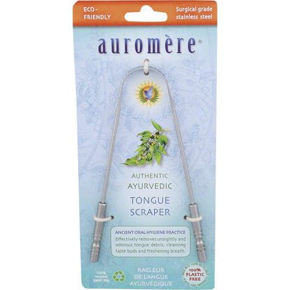 Auromere- Tongue Scraper Ayurvedic Surgical Grade Stainless Steel-x6