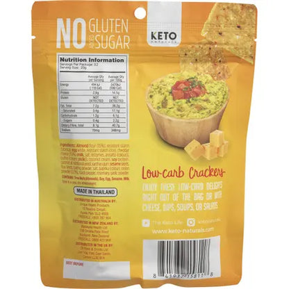 Keto Naturals- Almond Flour Crackers Cheddar & Onion-8x64g