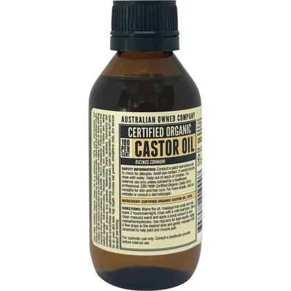 Every Bit Organic- Castor Oil - Amber Glass Bottle-100ml
